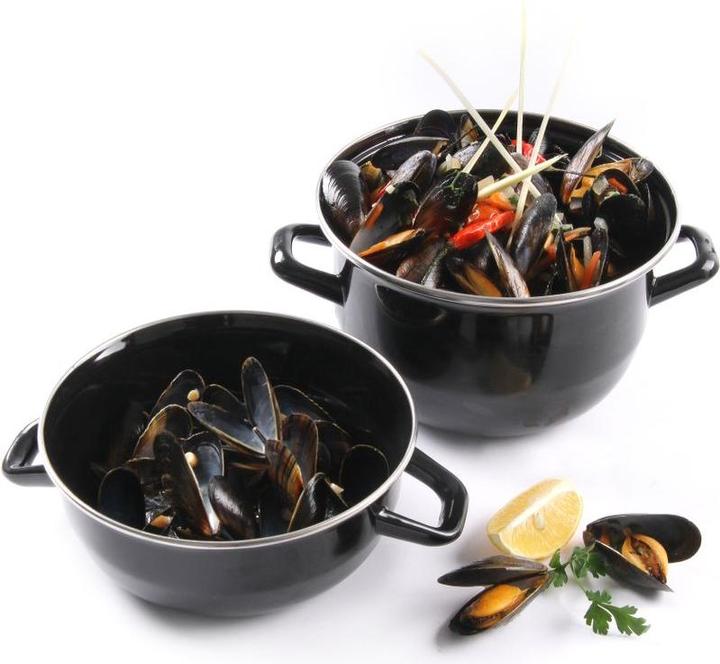 Produktbild Hendi Muscheltopf, emailliert (20 cm, Kochtopf, Emaille, Edelstahl)