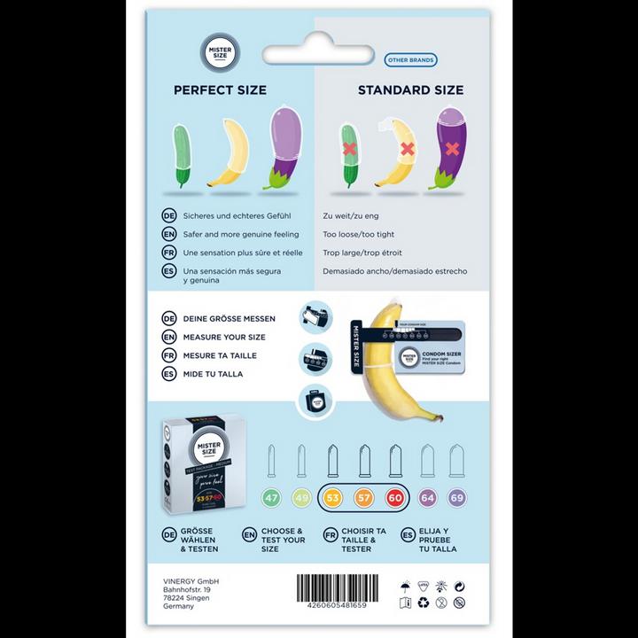 Actual product image Mister Size Size Kit Medium - Sizer Tool and 3 Condoms (3 pcs.)