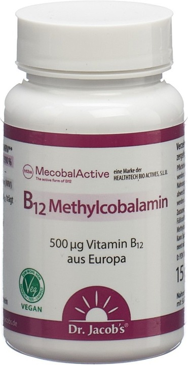 Dr. Jacob's B12 Methylcobalamin Tablette (60 Pezzo/i, Pillole, 35 g)