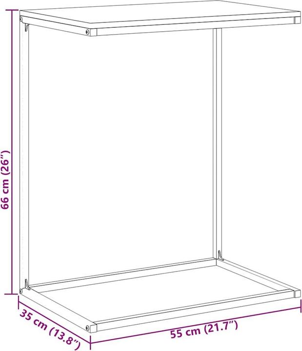 Image du produit vidaXL Couchtisch (35 x 55 x 66 cm)