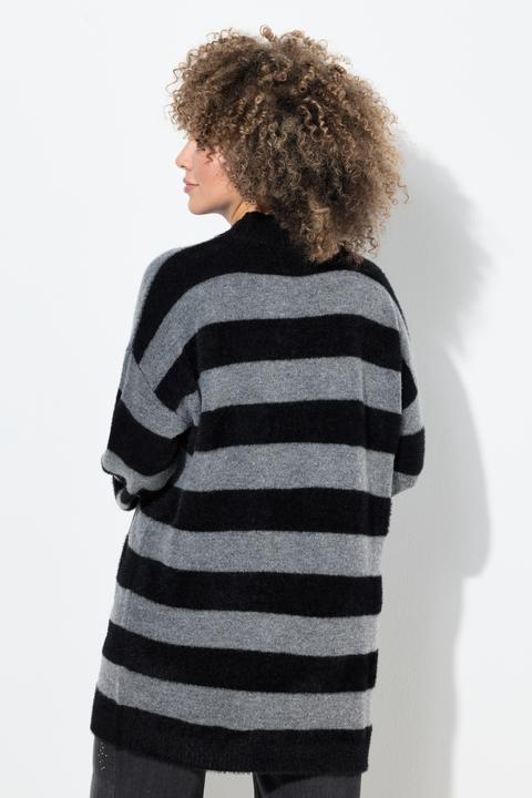 Produktbild Ulla Popken Pullover, Streifen, Stehkragen, Langarm, kuschelweich (62)