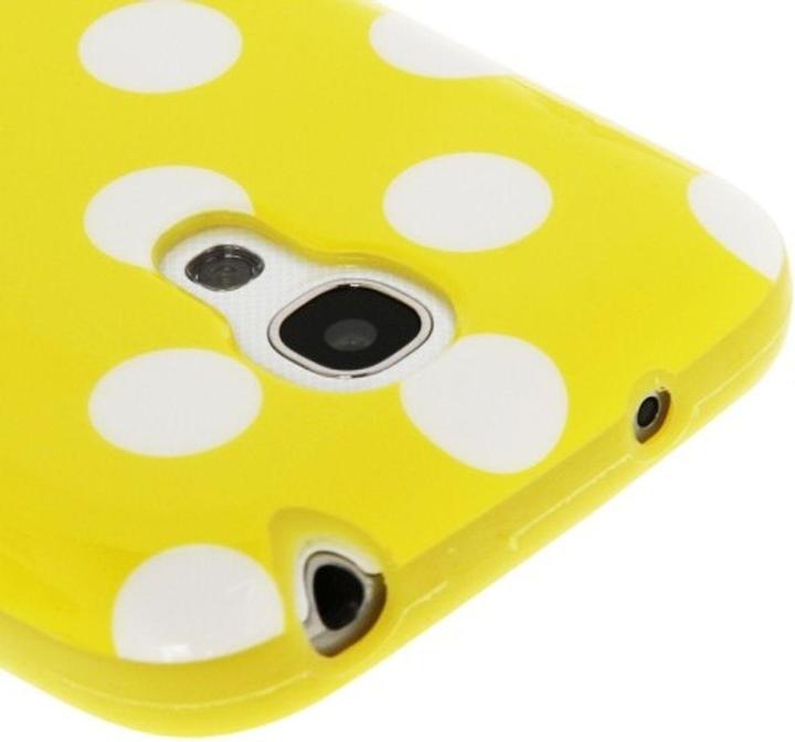 Produktbild König Design Schutzhülle Punkte TPU Case für Handy Samsung Galaxy S4 mini i9190 gelb/weiss (Samsung Galaxy S4 mini)