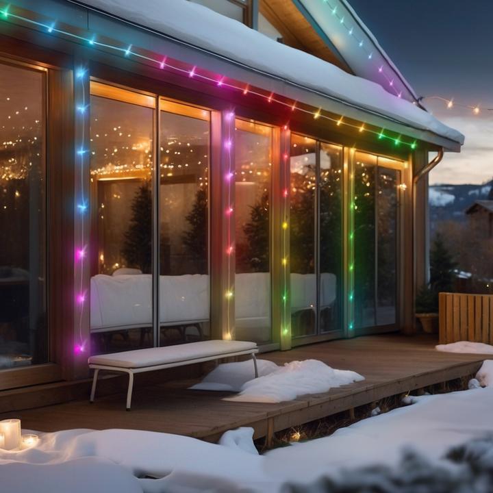 Produktbild Hama Smarte LED-Lichterkette, WLAN, Farbwechsel, dimmbar, aussen, IP44, 10m, Bunt (1 m)