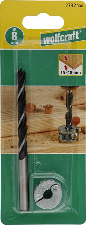 Actual product image wolfcraft wolfcraft 1 Holzspiralbohrer-Set 2-tlg. ø8mm (8 mm)