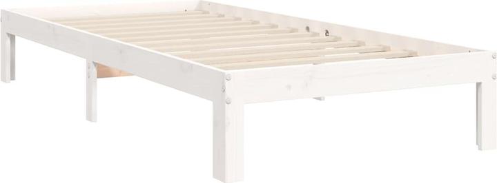 Produktbild vidaXL Massivholzbett mit Kopfteil Weiss 3FT Single (90 x 190 cm)