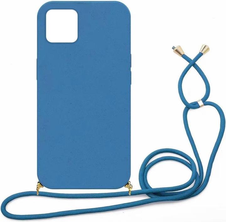 Produktbild mobileup Eco Case with Lanyard for iPhone 13 Pro - Navy Blue (Apple iPhone 13 Pro)