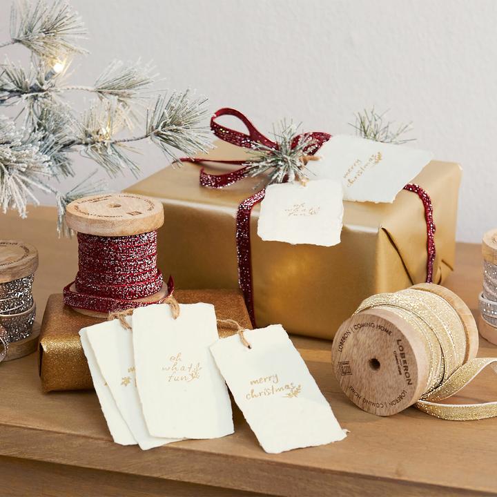 Actual product image Loberon Pendant set of 6 Aamira white/gold (6x)