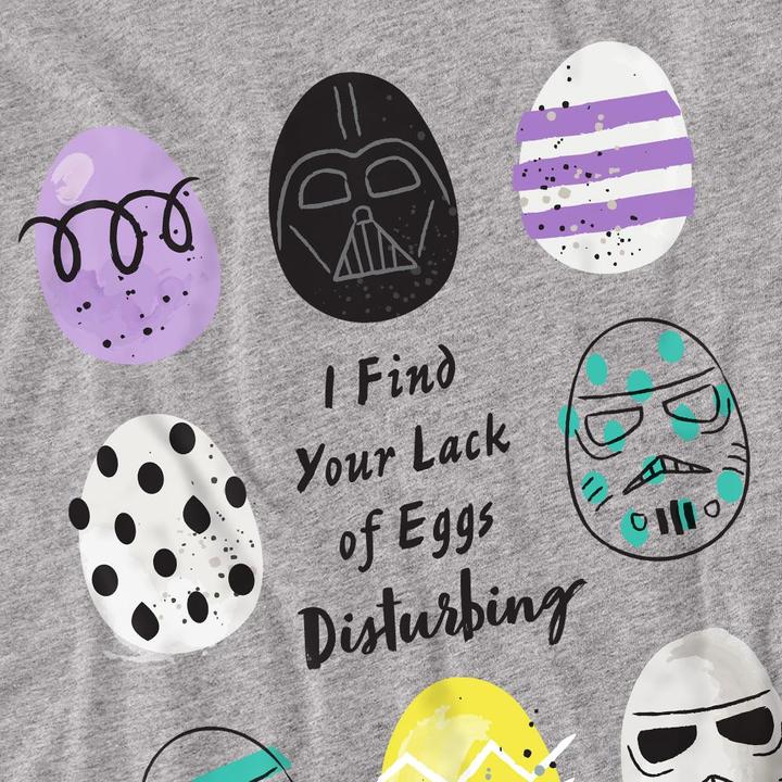 Actual product image Star Wars Unisex Adult Your Lack Of Easter Eggs Disturbing Darth Vader T-Shirt (L)