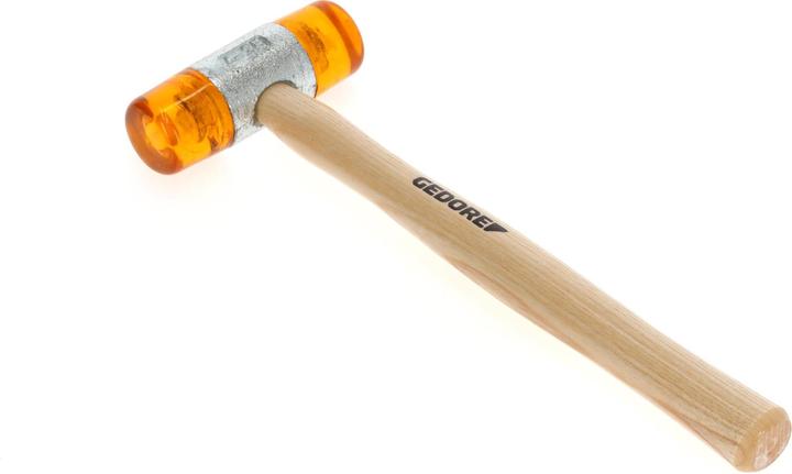 Actual product image Gedore Plastic hammer, Ø 35 mm, Replaceable heads made of cellulose acetate, Sturdy ash handle (445 g)