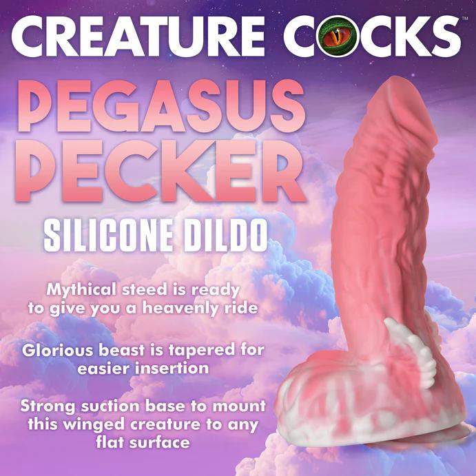 Actual product image Creature Cocks Pegasus - Pecker Winged Silicone Dildo