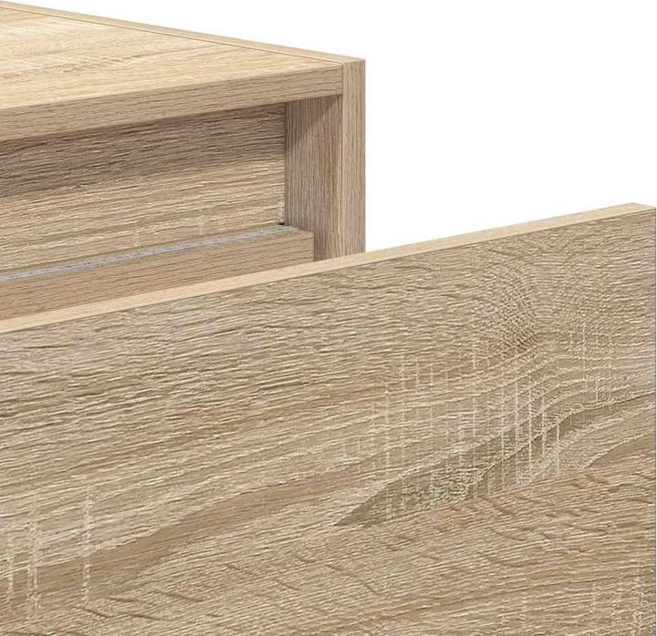 Image du produit vidaXL Tables de chevet murales avec lampes LED 2 unités Chêne Sonoma Armoire