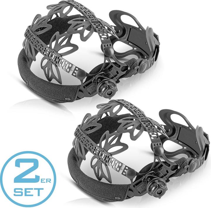 Stahlwerk Kopfband 2er Set für Schweisshelme mit Polster und austauschbarem Schweissband (Gehörschutz Ersatzpolster)