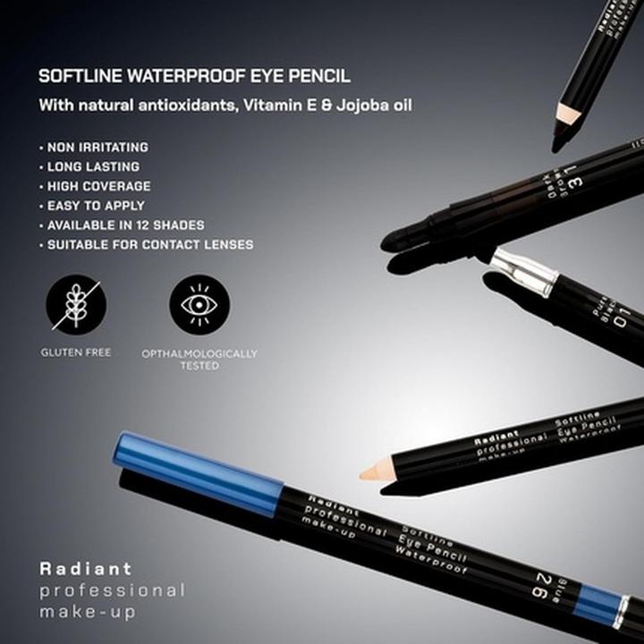 Actual product image Radiant Professional Softline Waterproof Eye Liner Pencil with Smudging Tool - Long Lasting Under Ey (Beige)
