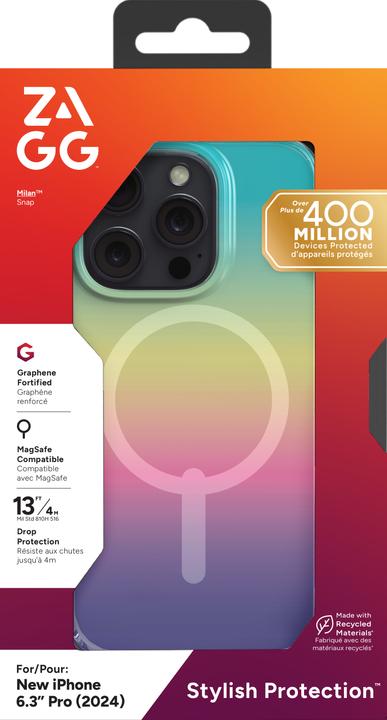 Produktbild Zagg Milan Snap MagSafe iPhone 16 Pro Case - Iridescent (Apple iPhone 16 Pro)