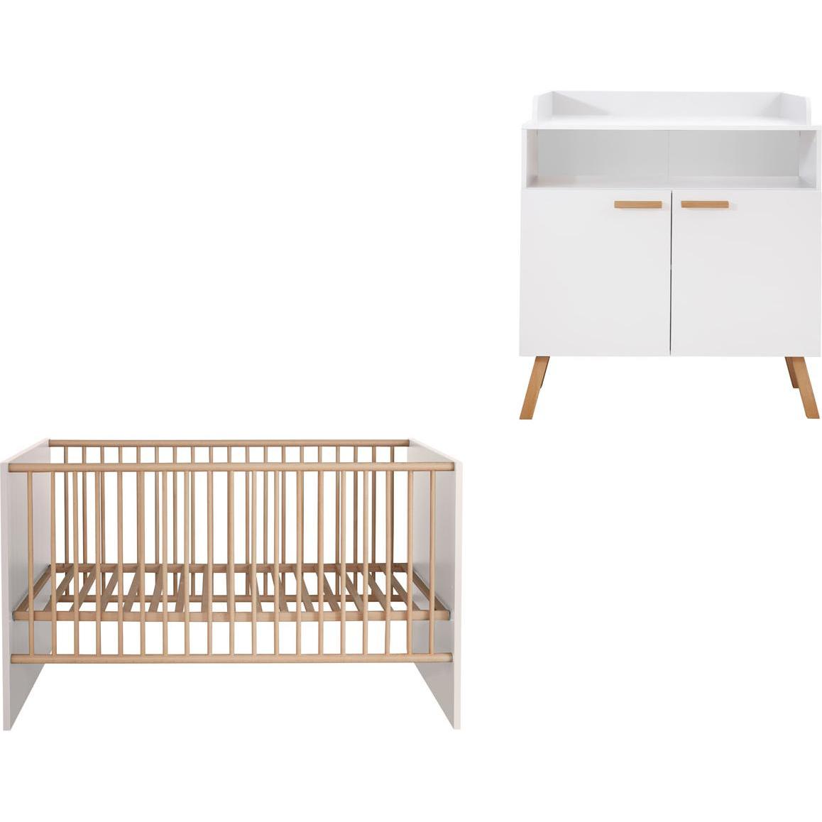 Thumbnail - Ebuy24, Komplett-Babyzimmer, Babyzimmermöbel-Set MatsBaby (Wickelkommode, Babybett)