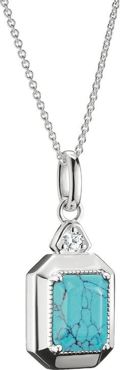 Thomas Sabo Halskette Oktagon mit imitiertem Türkis Elyndra Silber (Silber 925)