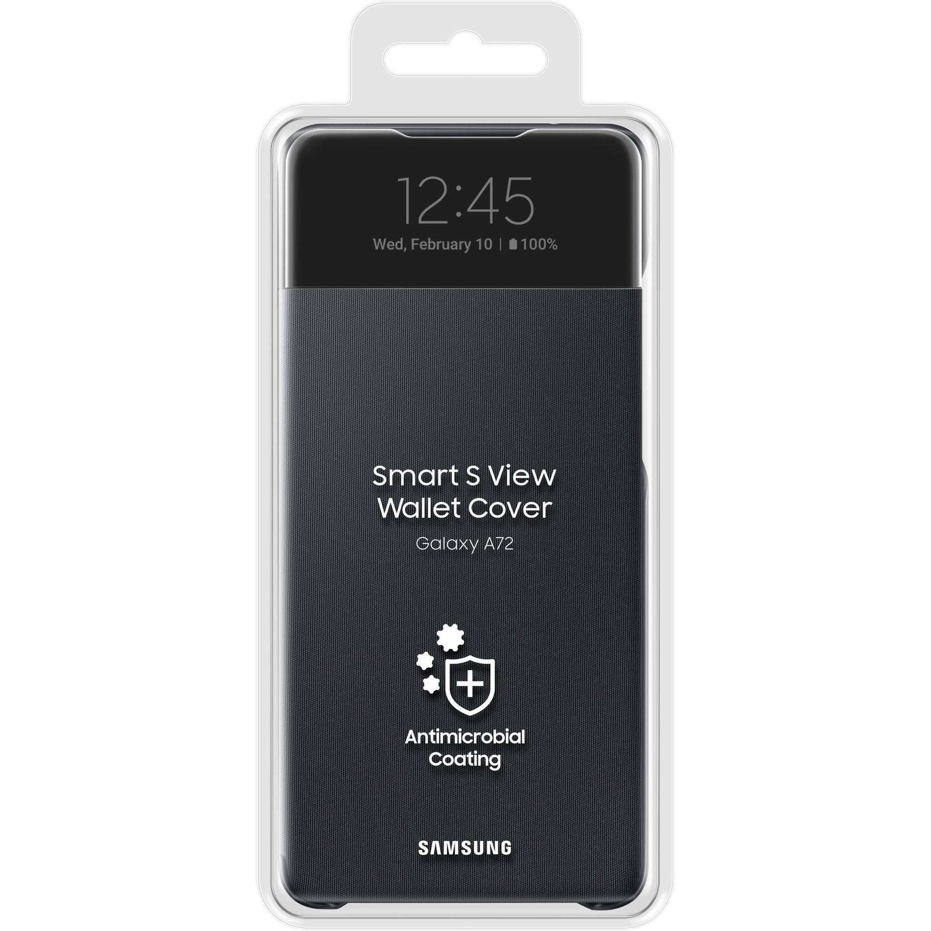 Samsung S-View (Samsung Galaxy A72), Cover smartphone, Nero