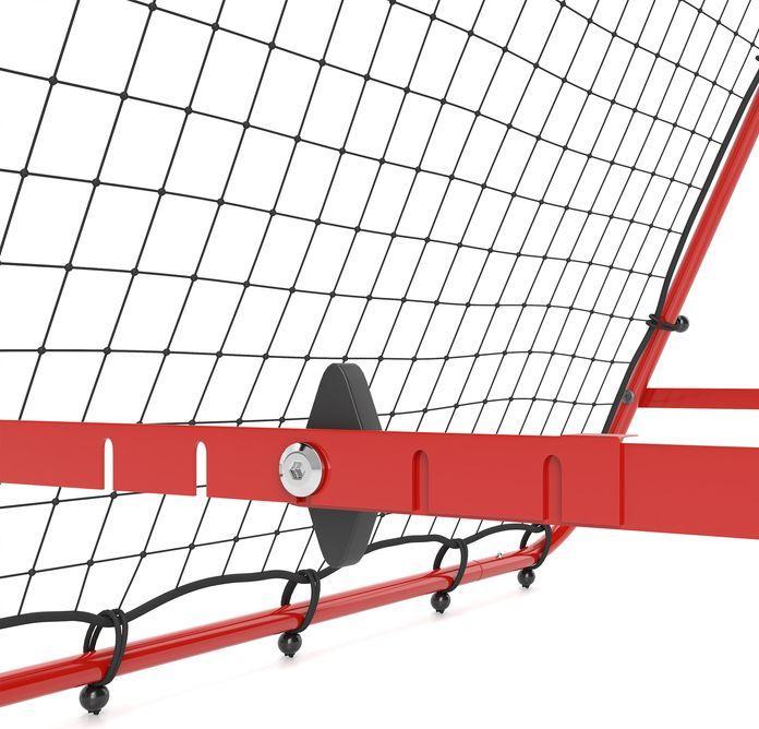 Immagine prodotto Swisshandel24 Fussball Rebounder Kickback Tor Rückprallwand Netz beidseitiger Rückprall, rot