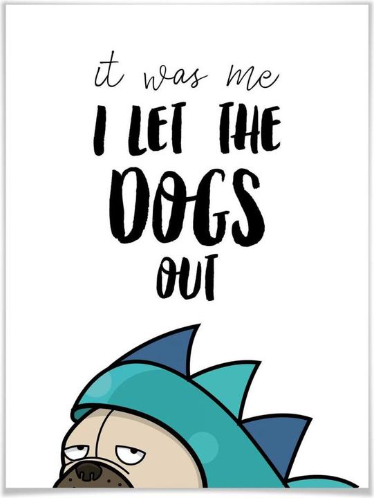 Actual product image Trenddeko I let the dogs out (60 x 80 cm)