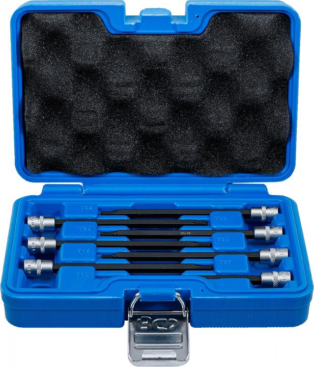 Actual product image BGS Bit Socket Set | 6.3 mm (1/4") Drive | T-Star (for Torx) T10 - T50 | 9 pcs. (T-profile)
