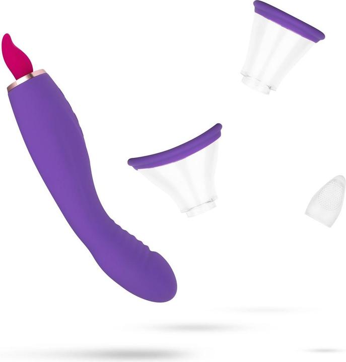 Actual product image Easytoys Pleasure Pump mit GPunkt Vibrator Violett