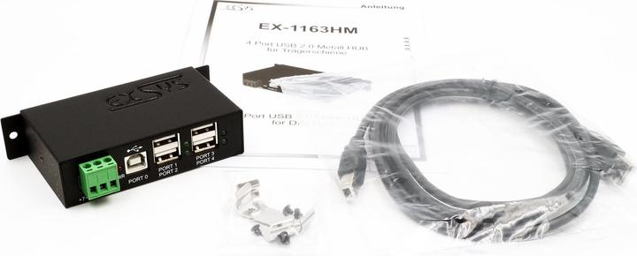 Produktbild Exsys USB 2.0 Hub (USB-B, 4 Ports)