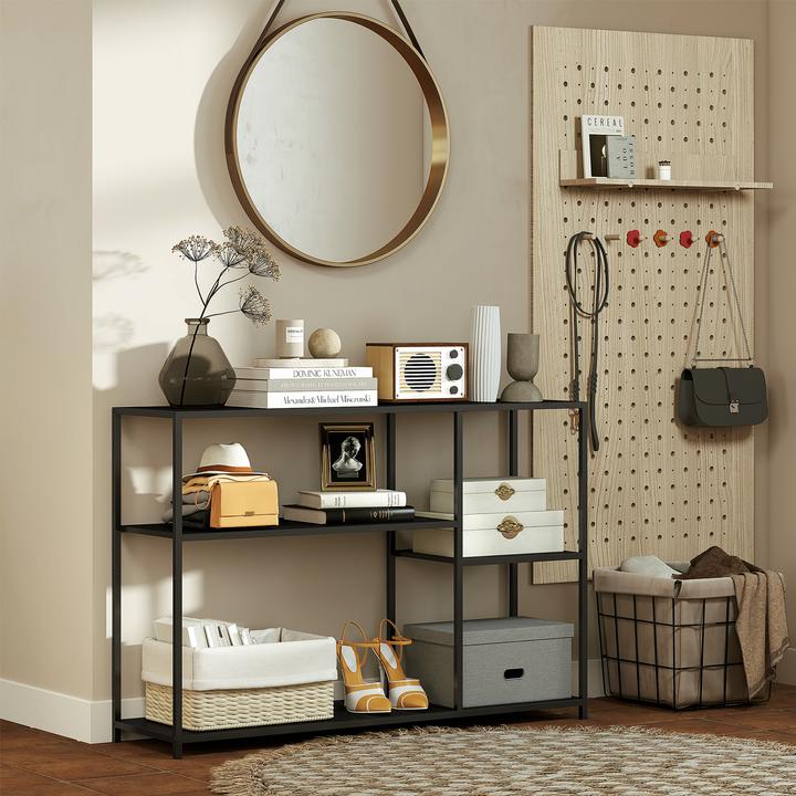 Image du produit Homcom Konsolentisch Stahl Schwarz (110 x 30 x 75 cm)