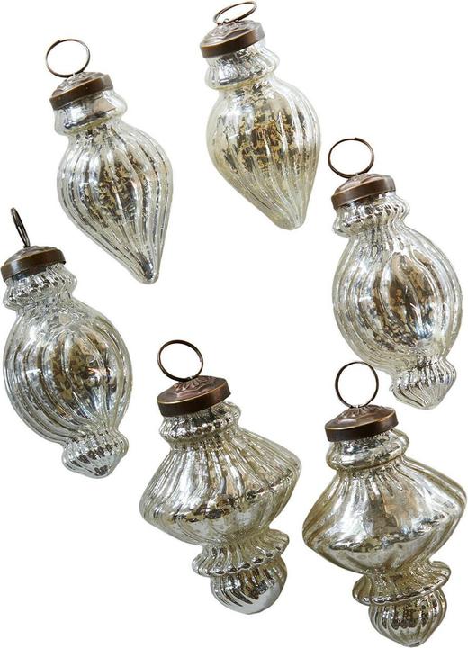 Actual product image Loberon Weihnachtskugel 6er Set Everelles silber (6x)