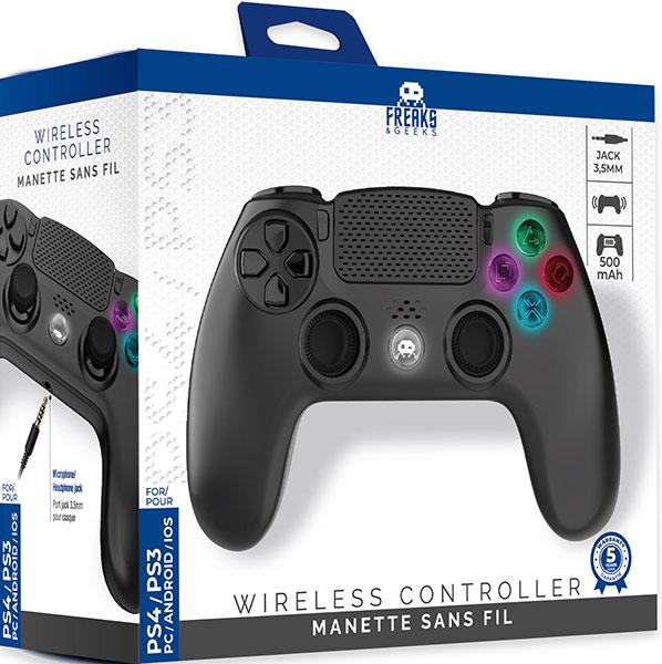 Produktbild Freaks and Geeks Wireless Controller Schwarz V2 (PS4, PS3, PC)