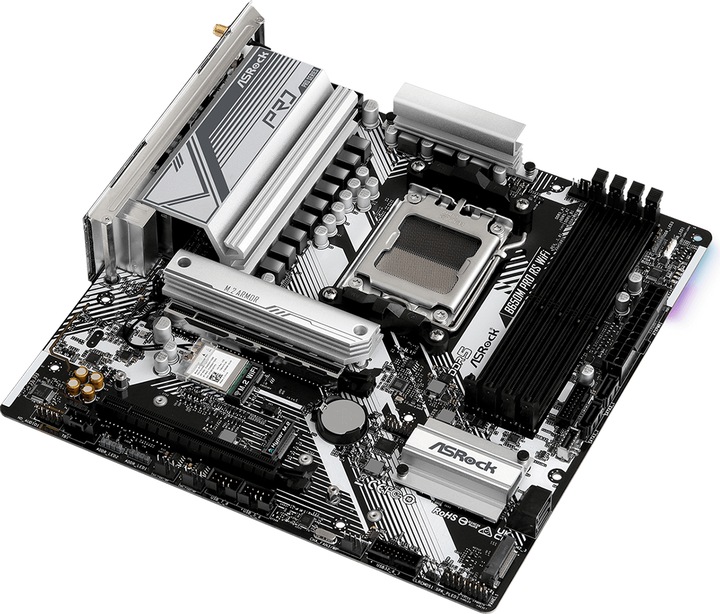 Actual product image AsRock B650M Pro RS WiFi (AM5, AMD B650, mATX)