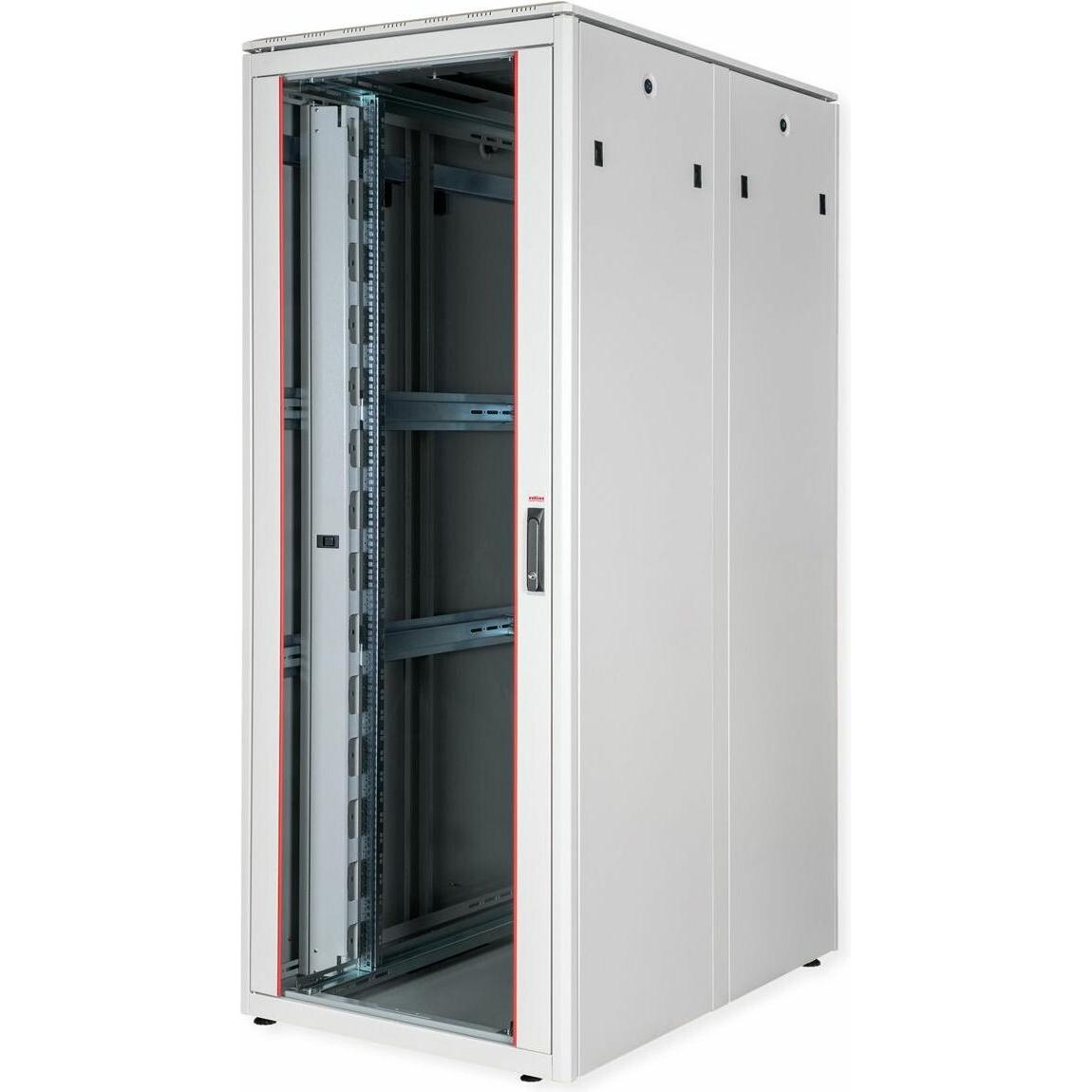 Roline 19-Zoll Netzwerkschrank Pro 42 HE (42 HE, 19 Zoll Rack), Serverschrank, Grau