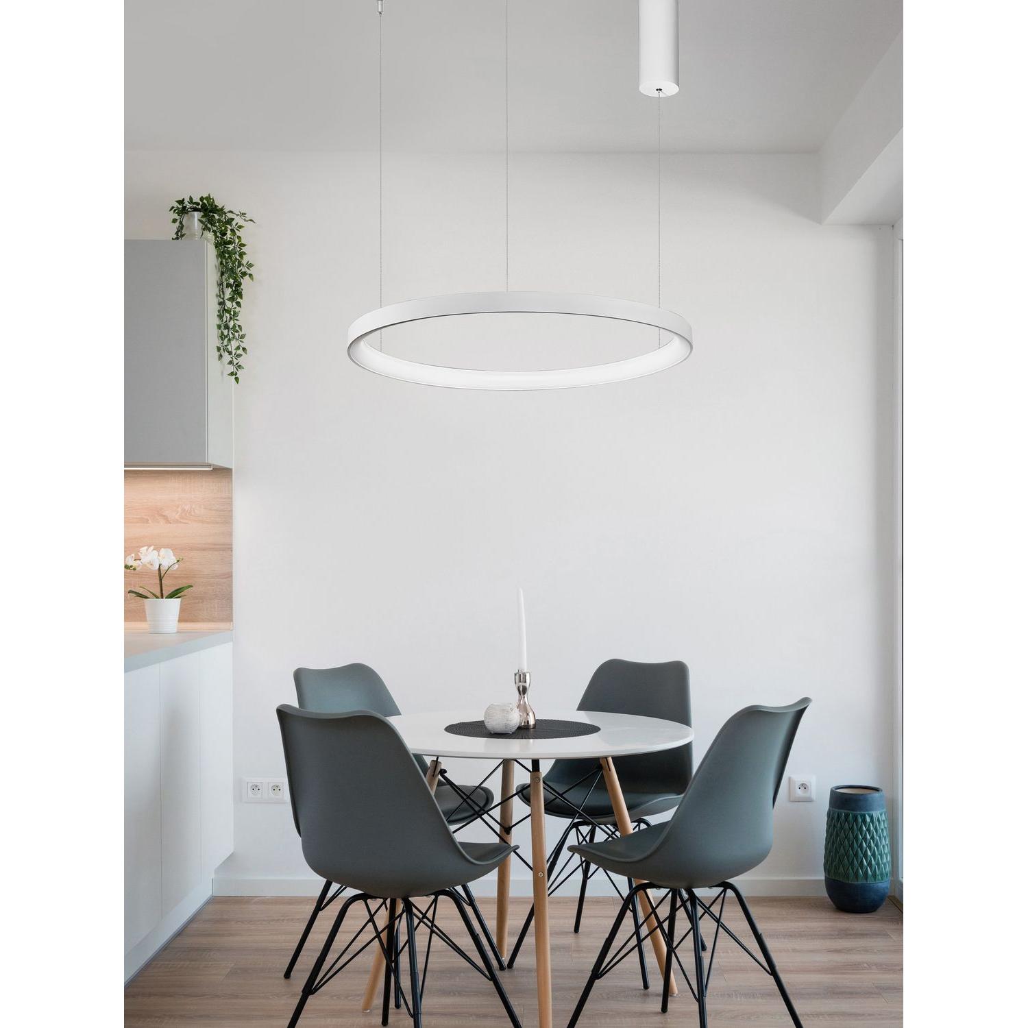 Thumbnail - Nova Luce, Pendelleuchte, PERTINO LED Pendelleuchte Weiss 38W Warmweiss 150x48cm dimmbar 9345686