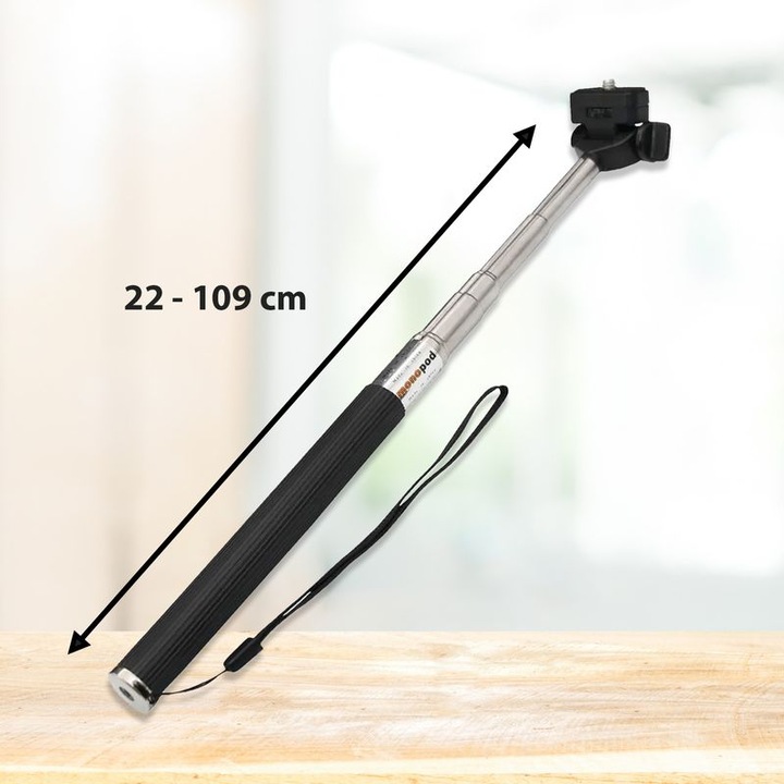 Actual product image Hermex Selfie Stick Monopod with Mount Adapter for GoPro & Xiaomi Yi Cam