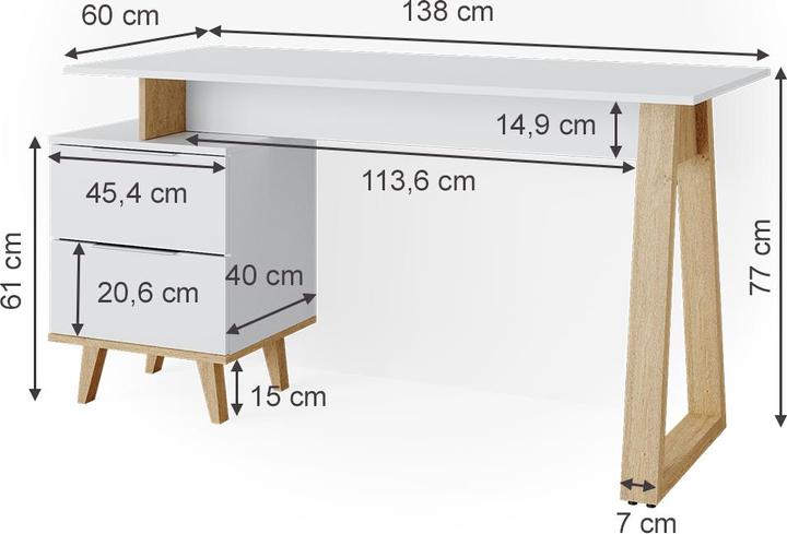 Produktbild Vicco Nautica mit Schubladen L (138 x 60 x 77 cm)