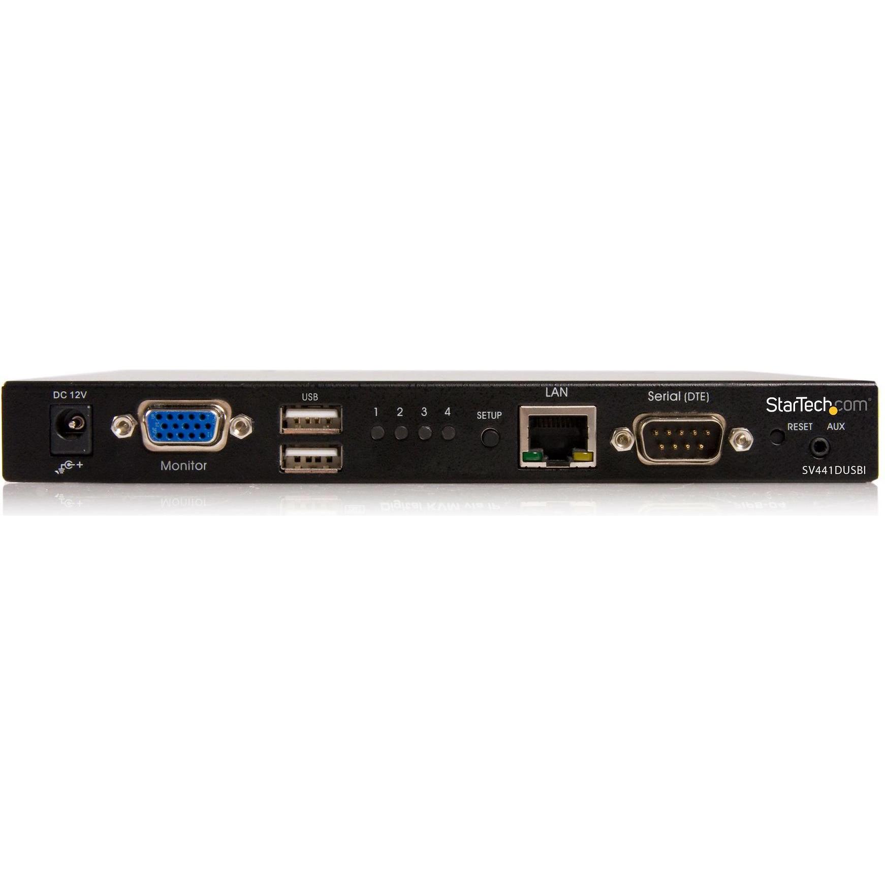 Thumbnail - StarTech 4 Port USB VGA Ip Kvm Switch, KVM Switch, Schwarz