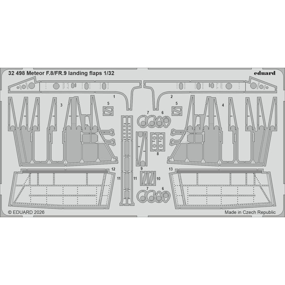 Eduard Meteor F.8/FR.9 landing flaps for Revell