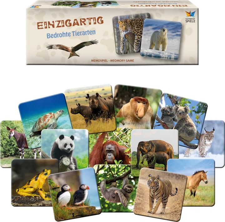 Actual product image Starnberger Spiele Memo Game Unique - Endangered Species (English, German, 2 - 6 Players)