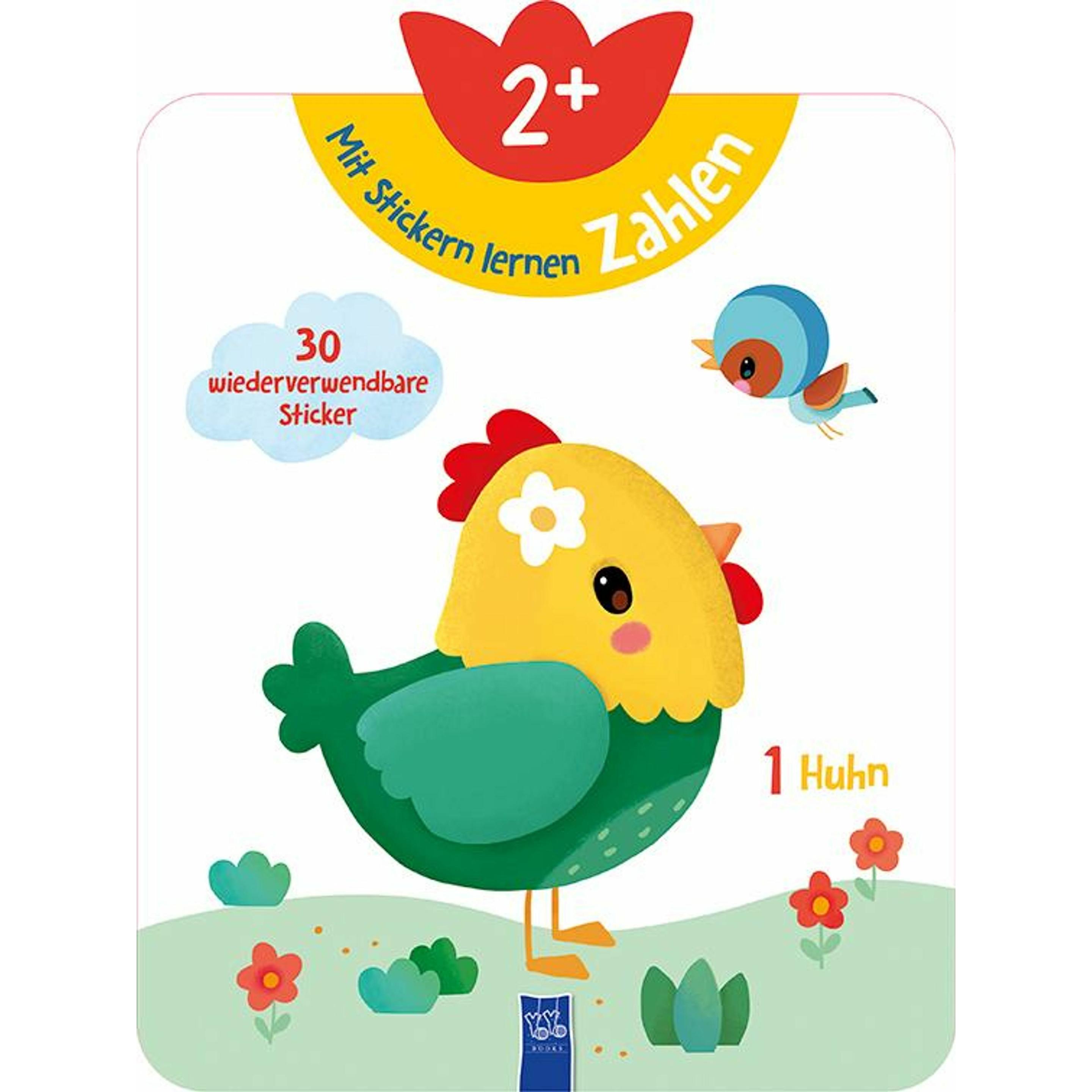 Yoyo Books, Sticker, Mit Stickern lernen 2+ (Zahlen), m. 30 Beilage