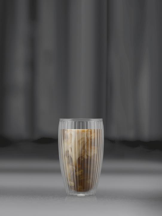 Image du produit Bodum Verre à boire Pavina double paroi cannelé 2 pièces 0.45 l (450 ml, 2 x)