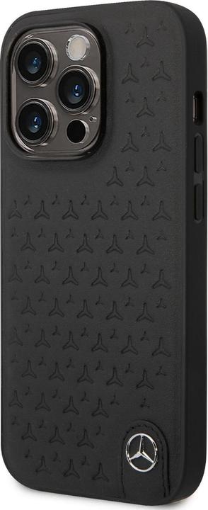 Produktbild Mercedes MEHCP14L8REMPK iPhone 14 Pro 6.1" czarny/black hardcase Leather Stars Pattern (Apple iPhone 14 Pro)
