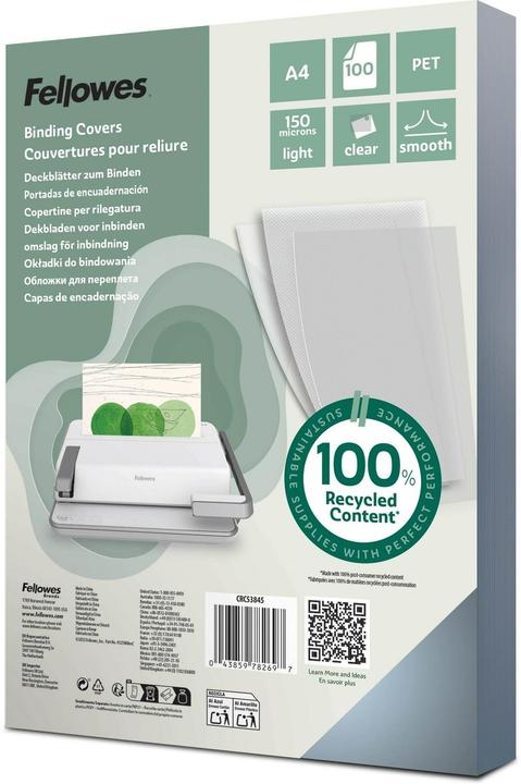 Actual product image Fellowes Cover A4 150µm transparent