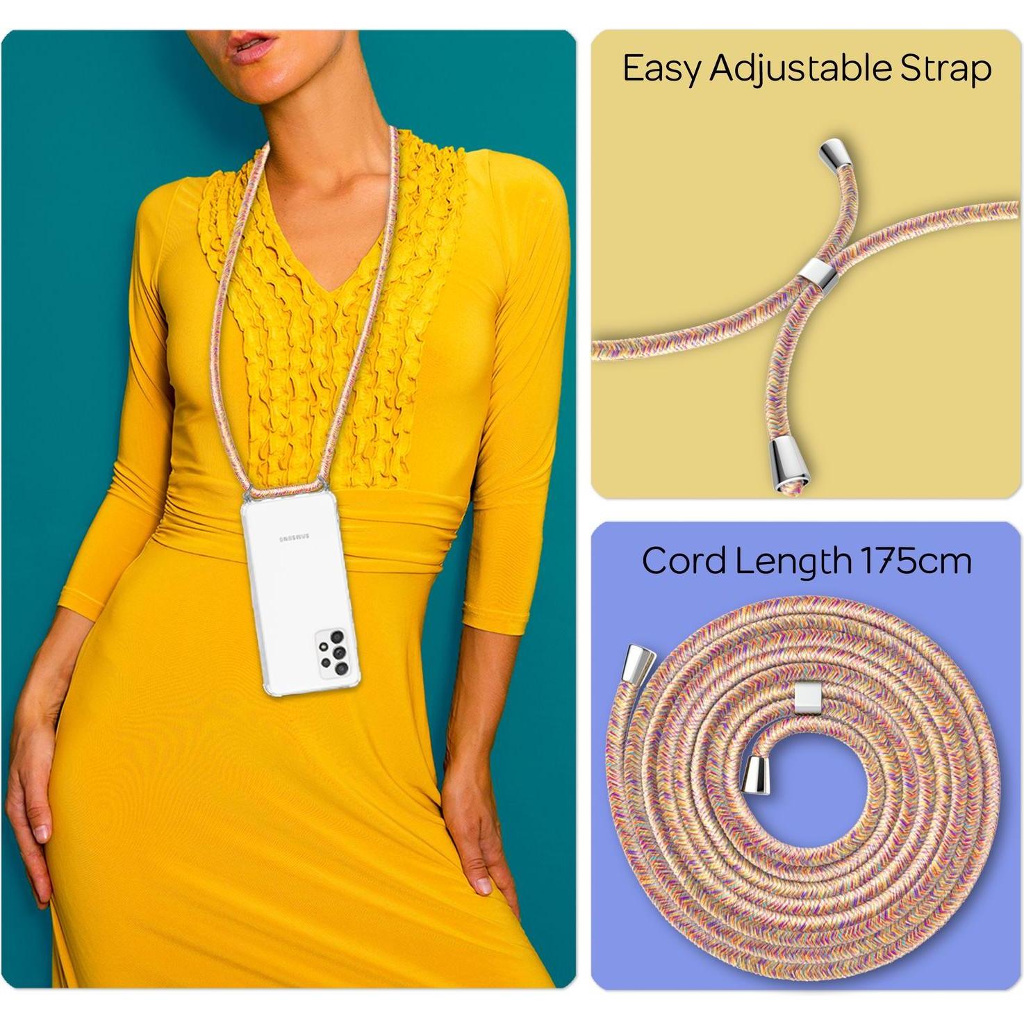 Thumbnail - Nalia Handyhülle mit Kette, Handykette, Mehrfarbig