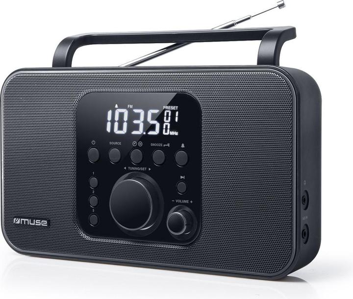 Image du produit Muse Radio M-091R Juodas, AUX in, fonction alarme (FM, AM)