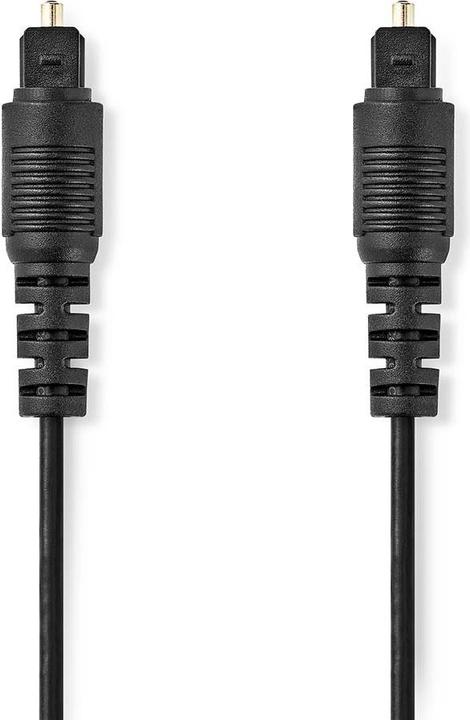 Productafbeelding Nedis Optische audiokabel - Toslink male | Toslink male | 1,00 m | Rond | PVC | Zwart | Lab (1 m, TOSLINK)