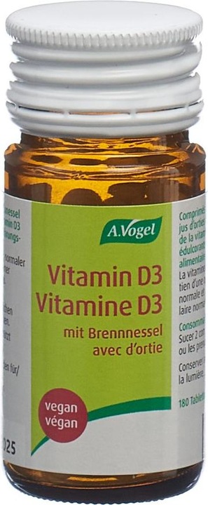 Produktbild A. Vogel Vitamin D3 mit Brennnessel Tabl (180 Stück, Tabletten, 74 g)