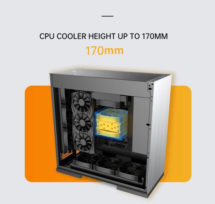 Actual product image Geometric Future Future M8 Dharma Mid tower Pc behuizing, verticaal luchtkanaalontwerp, USB 3.1 type C, GEO-M8-DHA (ATX, E-ATX, mATX, Mini-ITX)