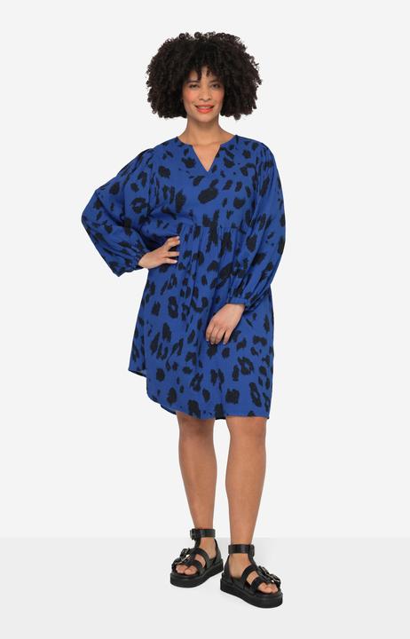 Produktbild Angel of Style Musselin-Kleid, Leodruck, Tunika-Ausschnitt, weite Ballonärmel (48)
