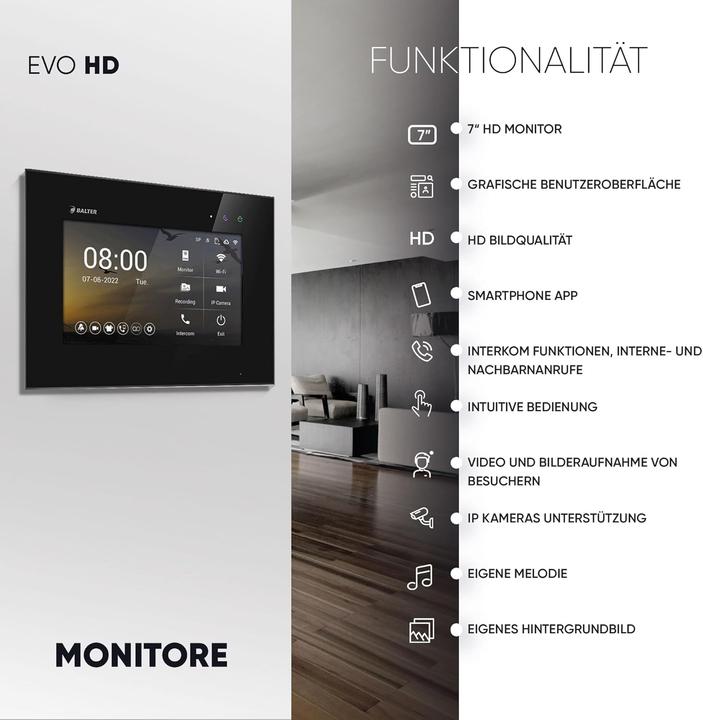 Produktbild Balter EVO-HD Video Türsprechanlage mit 3 HD-Monitoren (WLAN)