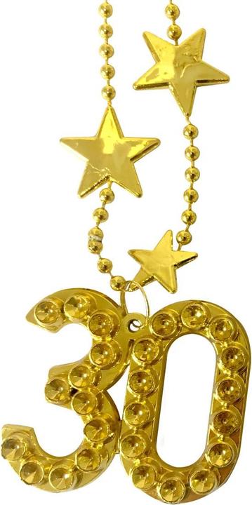 Produktbild Folat Goldfarbene Halskette 30 Jahre (Kunststoff)