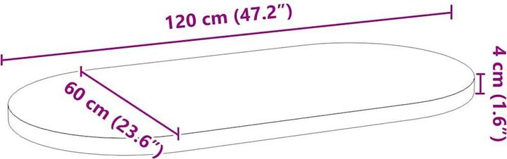 Image du produit VidaXL Lyndsey (120 x 60 x 4 cm)